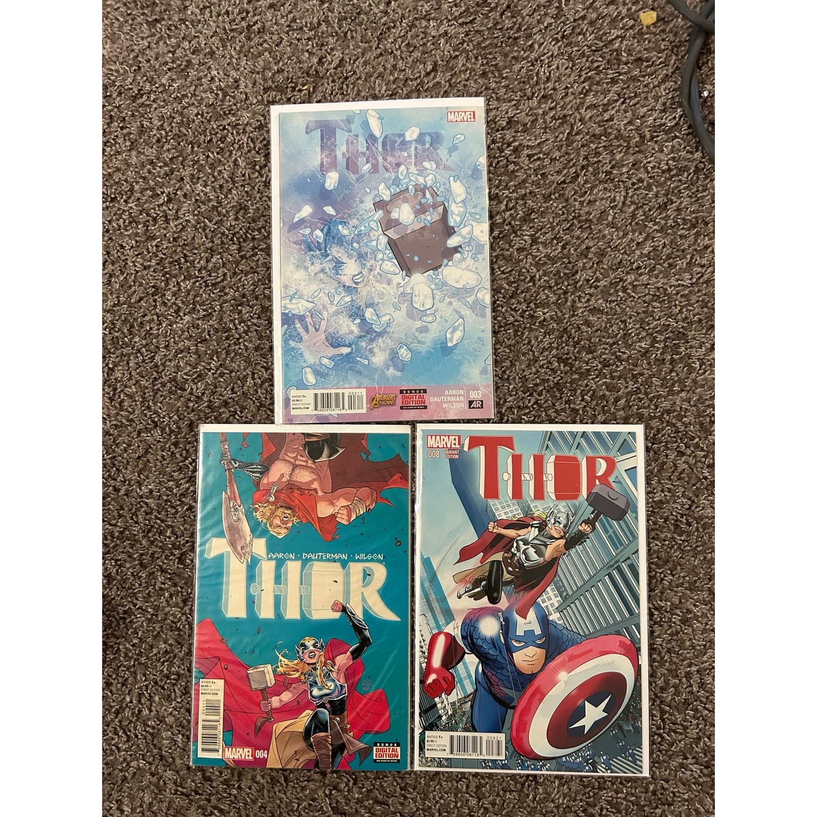 Thor Vol. 4 #3, 4, 8V (2014 Marvel) Lot of 3