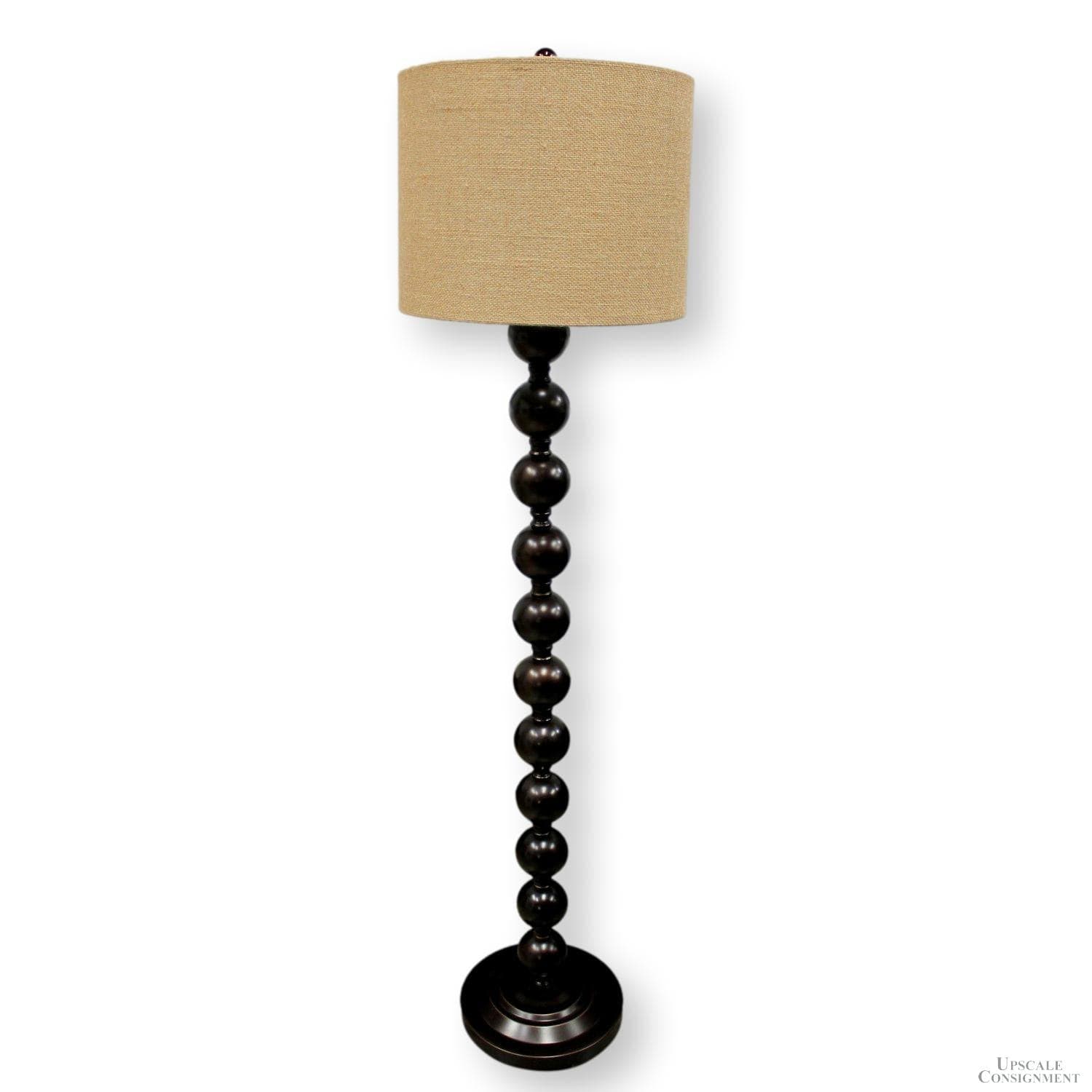 Stacked Bronze Ball Floor Lamp - Image 1