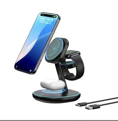 3-in-1 Charging Station 2X Faster 15W Wireless Charging Stationfor iPhone Apple - Image 1