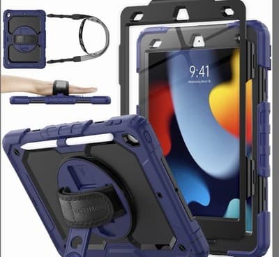 SEYMAC iPad Case 9th/ 8th/ 7th Generation Case 10.2’’ & strap, Shockproof - Image 1