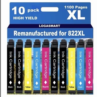 LOGASMART 822XL Ink Cartridges Latest Upgrade - Image 1