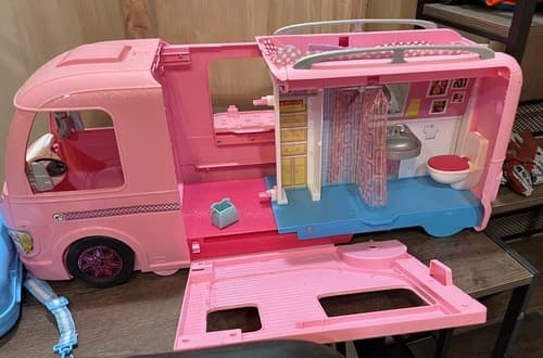 Mattel Barbie Playset Expandable Dream Pink Camper Bus Motorhome Van RV 2016 - Image 1