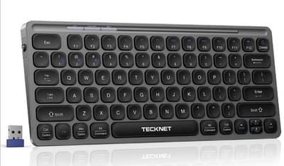 TECKNET Wireless Bluetooth Keyboard, Slim Rechargeable Keyboard - Image 1