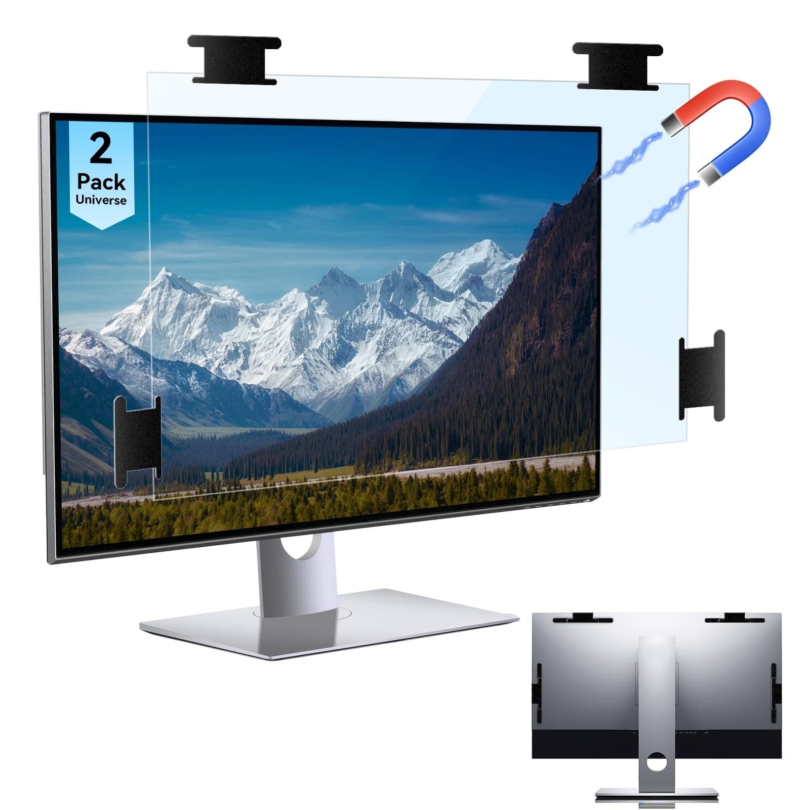 2 Pack Magnetic Hanging 20 To 22" Computer Anti Blue Light Screen Protector NIB - Image 1