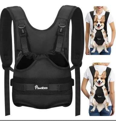 Pawaboo Pet Dog Front Carrier Backpacks, Legs Out Pet Carrier Backpack For Dogs - Image 1