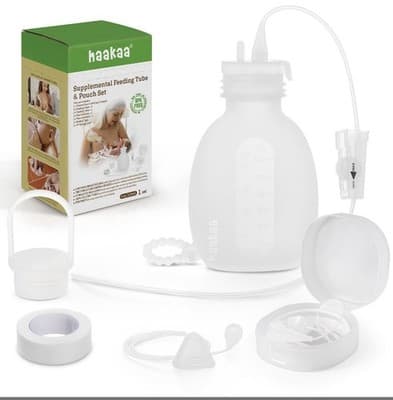 Haakaa Supplemental Feeding Tube & Pouch Set,Baby Supplemental Nursing System,Sn - Image 1