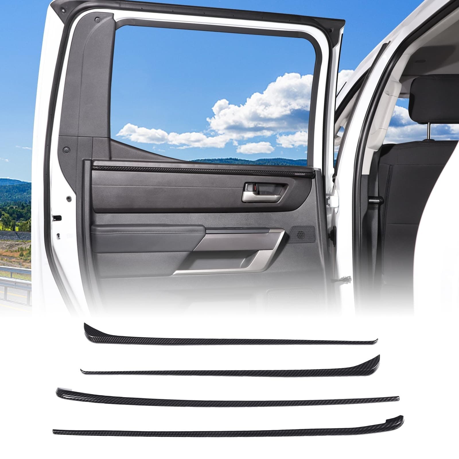 Aunginsy Car Inner Door Panel Strips Trim Compatible with Toyota Tundra - Image 1