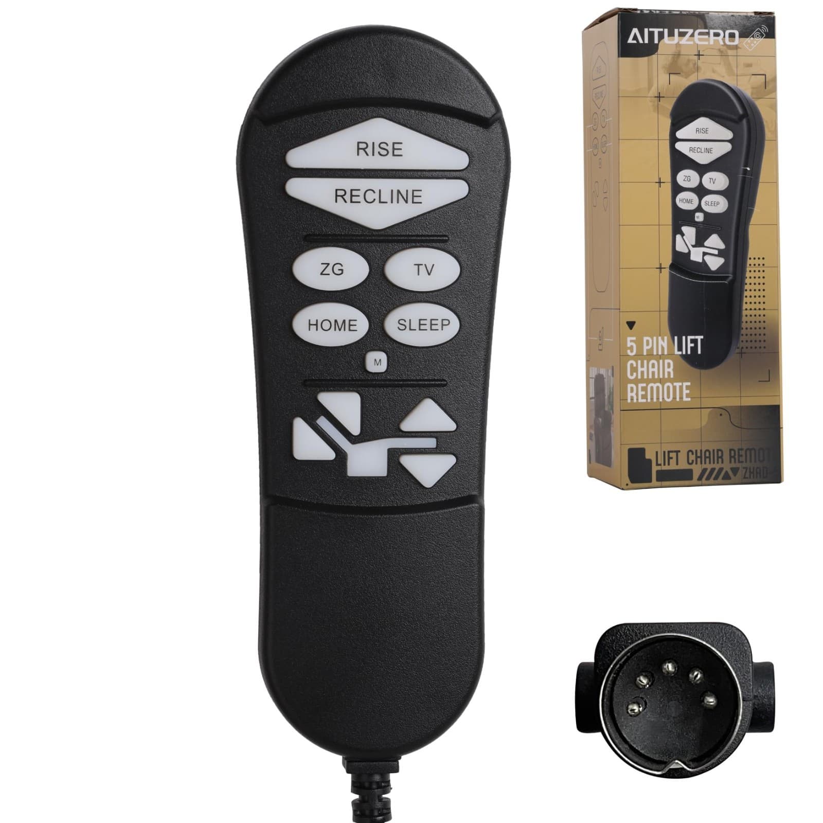 ZKAD-5 5 Pin Lift Chair Remote Only Fit for 2 Motors Golden and Ultra Comfort Ch - Image 1