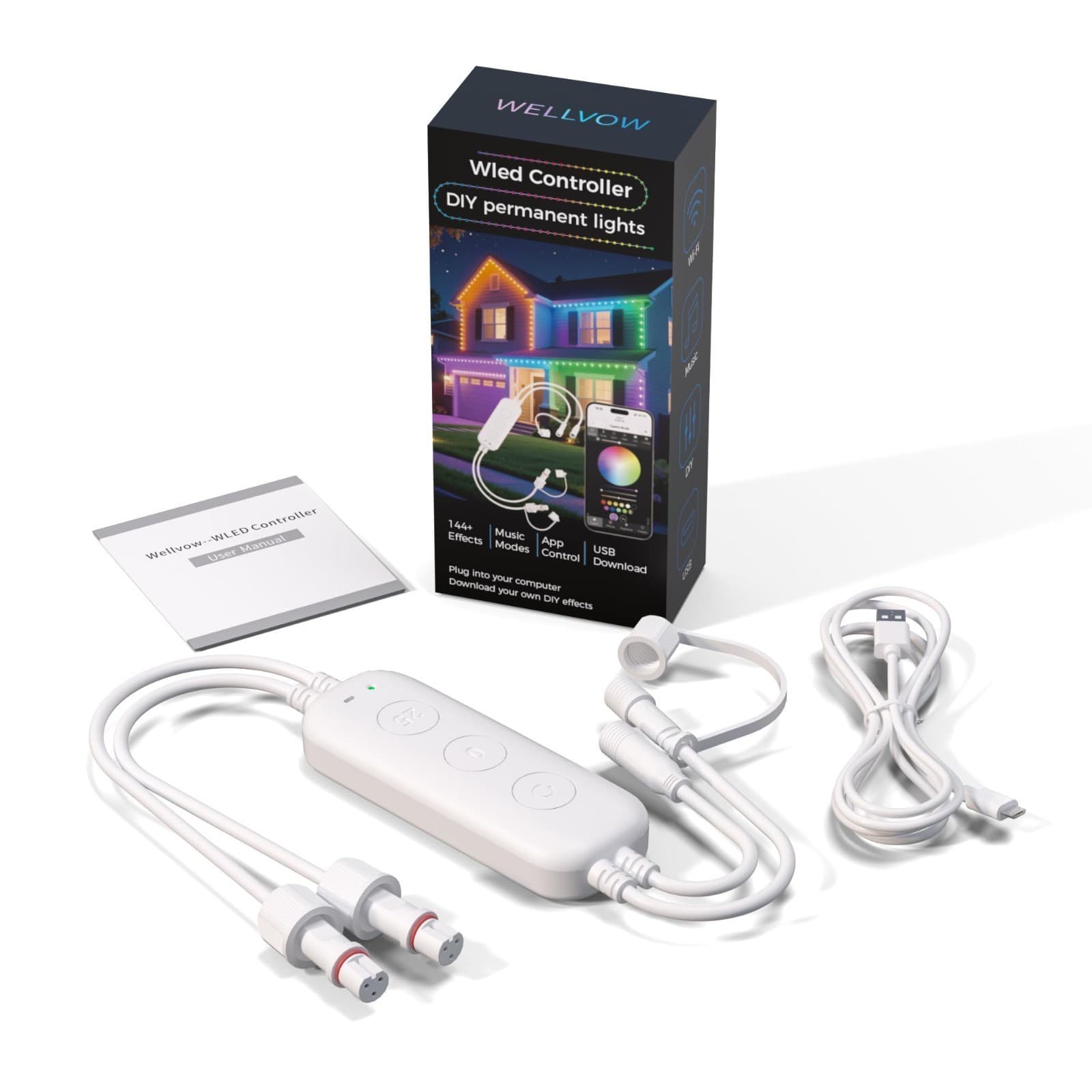 wellvow WLED Controller for GOVEE Permanent Outdoor Lights(Modal?H705D,H7 - Image 1