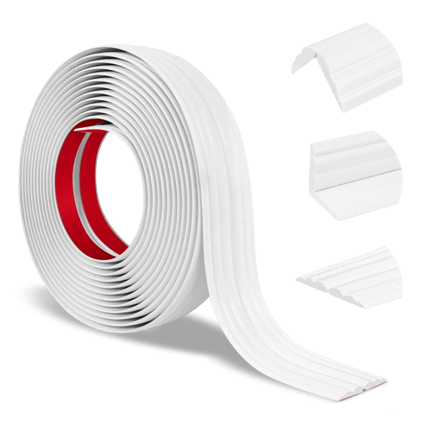 Wall Corner Protector Peel and Stick Corner Trim Molding Flexible inside & outsi - Image 1