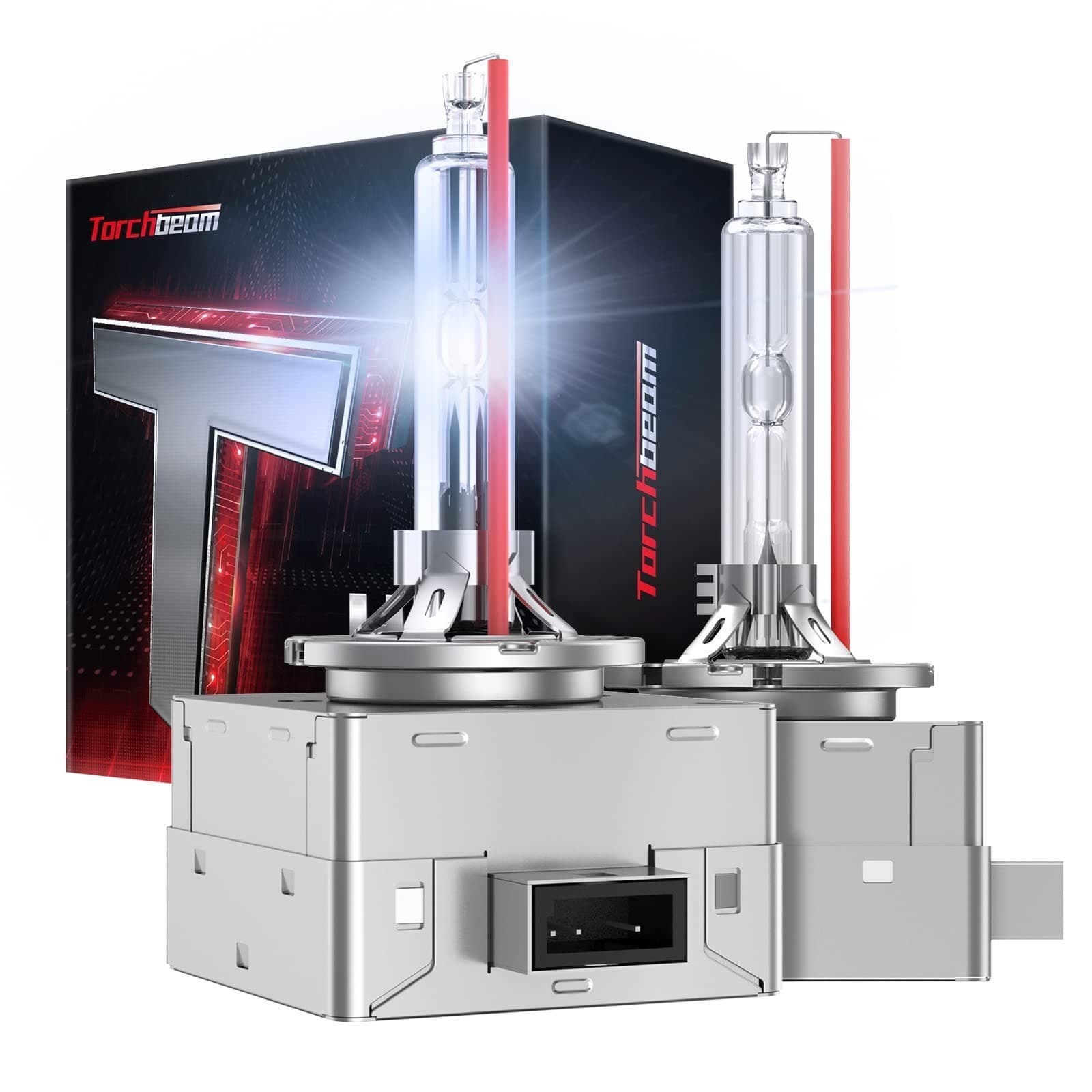 Torchbeam D1S D1R Xenon HID Headlight Bulbs, 35W 7600LM Bright 8000K Ice Blue, H - Image 1