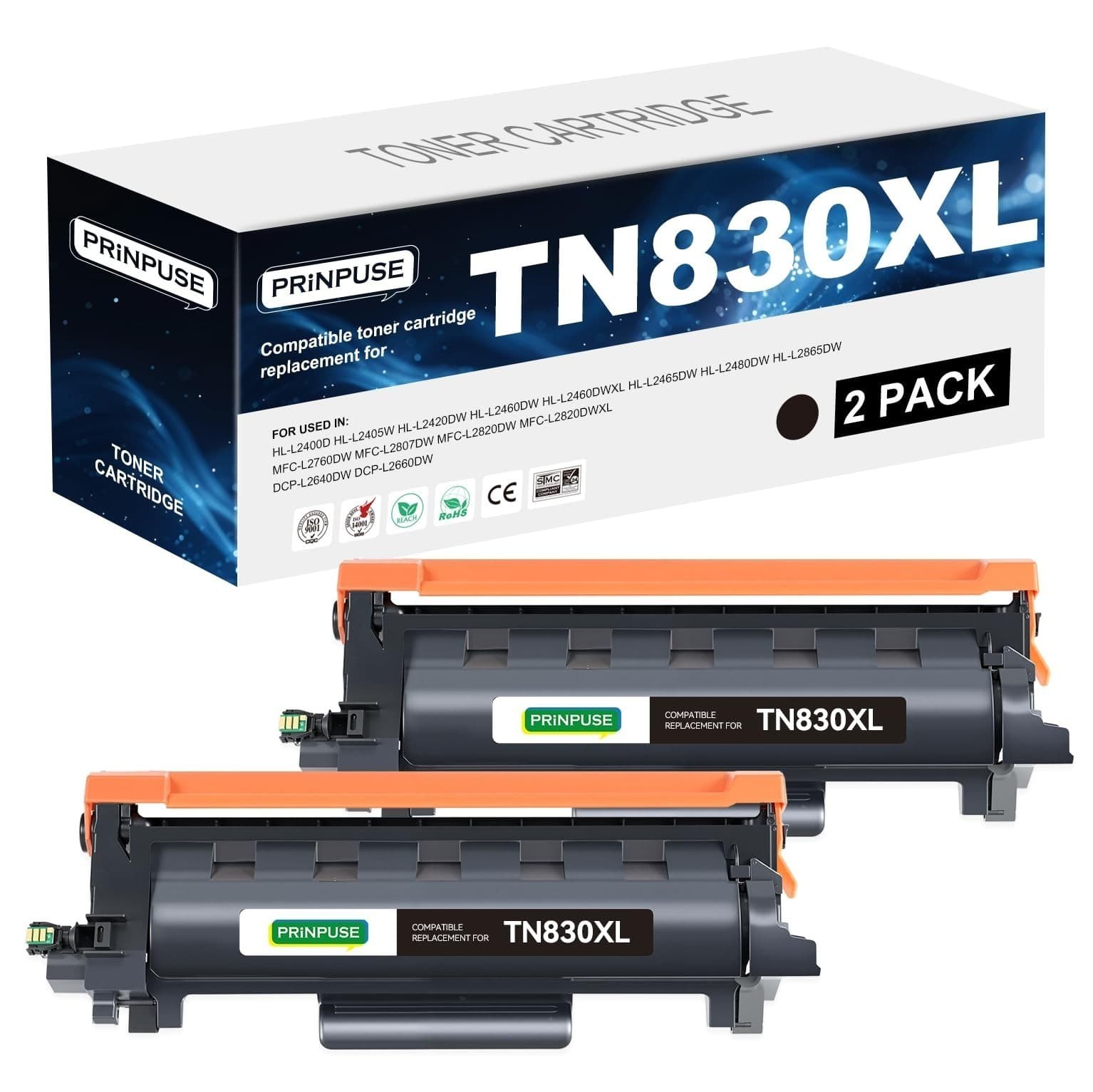 PRINPUSE 830XL Toner Cartridge High Yield Compatible Replacements for Brother To - Image 1