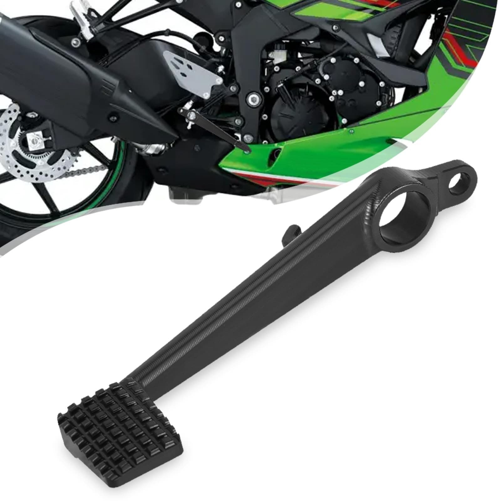 BAOUFF Rear Brake Pedal for ZX6R,CNC Aluminum Foldable Motorcycle Foot Brake Lev - Image 1