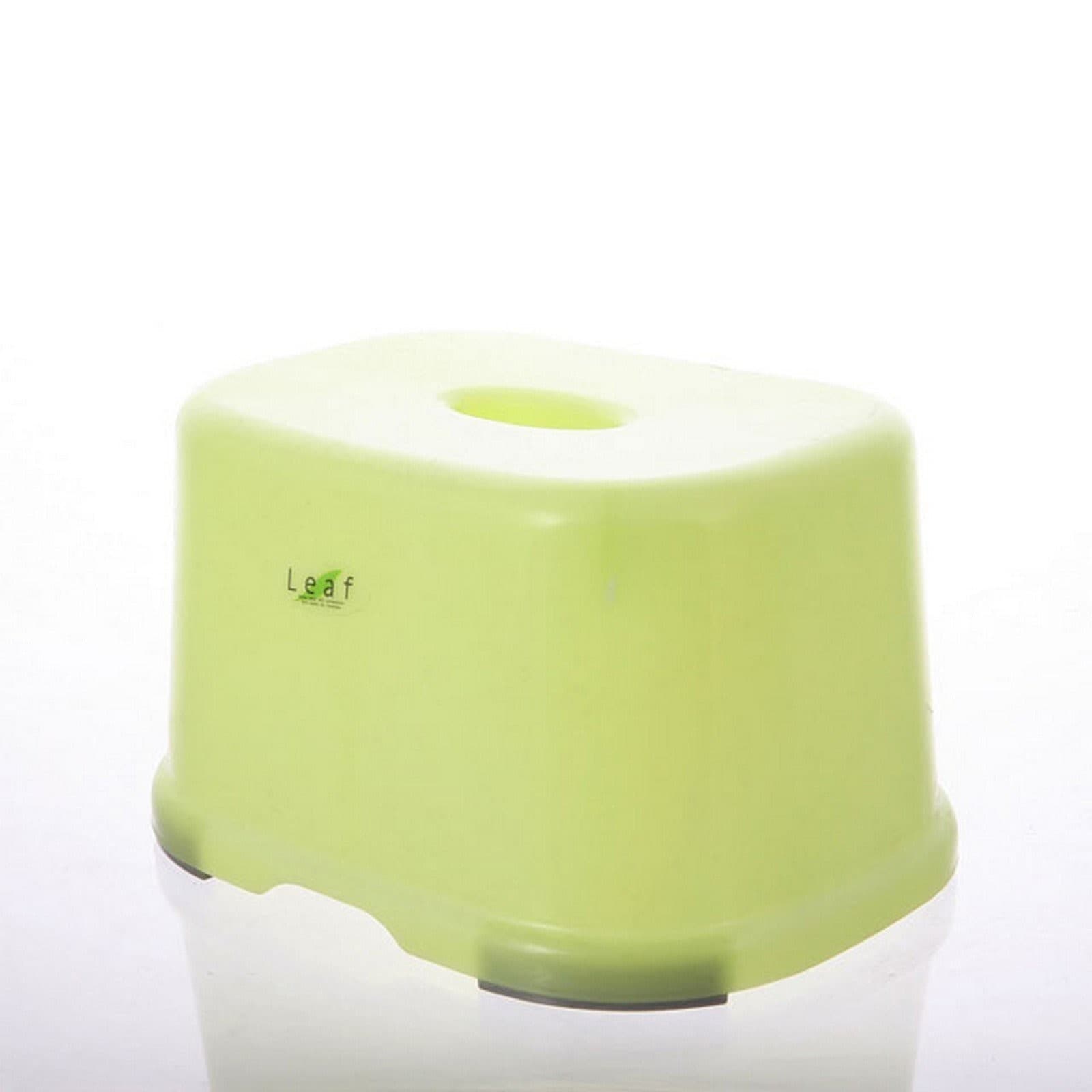 Inomata Japanese Bath Stool Chair Leaf Series, Green - Image 1