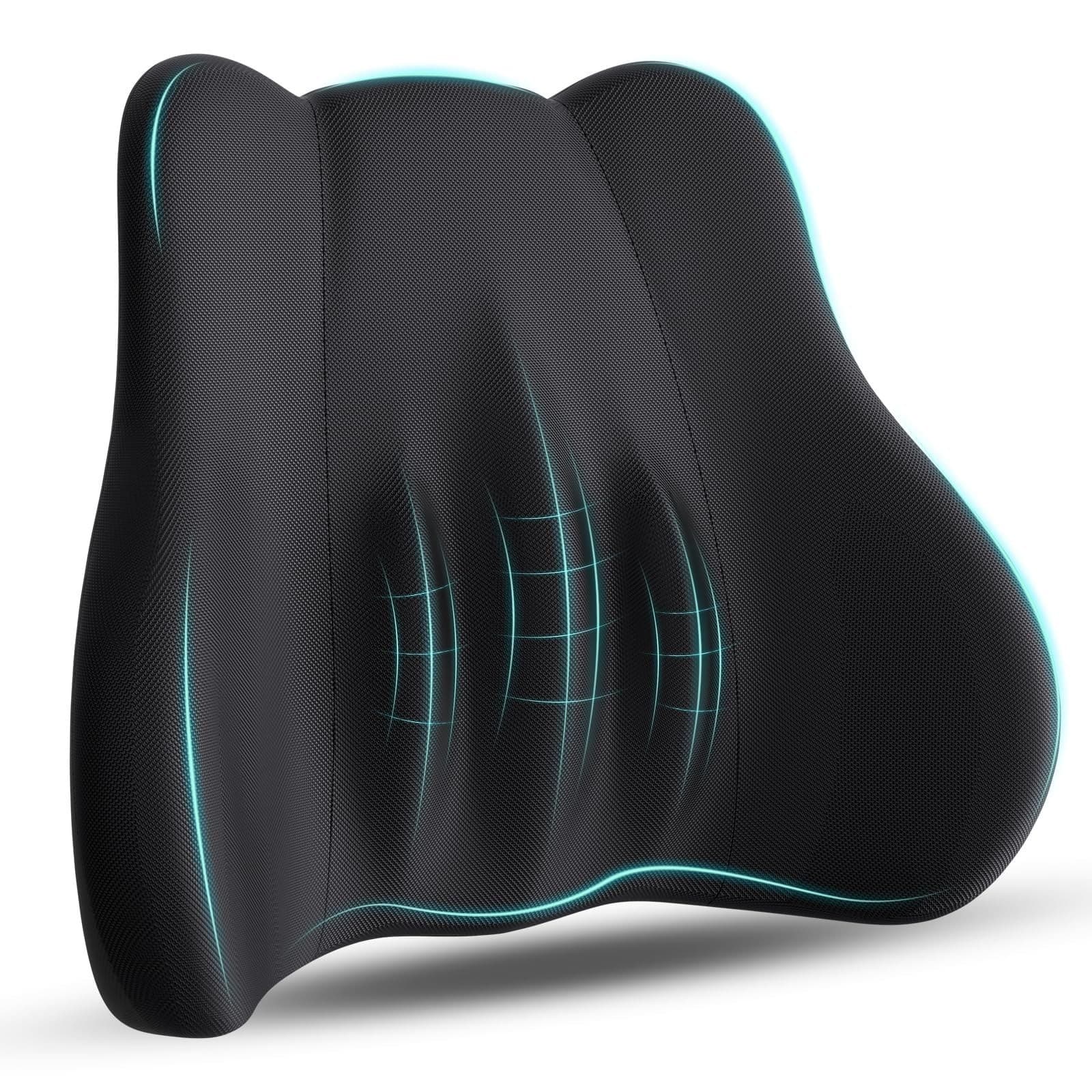 kasney Lumbar Support Pillow, Memory Foam Lumbar Pillow for Lower Back Pain Reli - Image 1