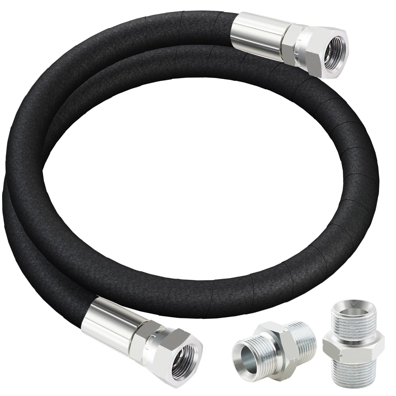 Compressor Jumper Hose 3/4" x 40"Length with 3/4” Rotate Male Connectors, - Image 1