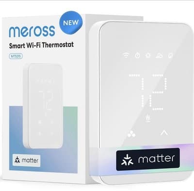 meross Matter Smart Thermostat for Electric Baseboard Heater, Works with Alexa - Image 1