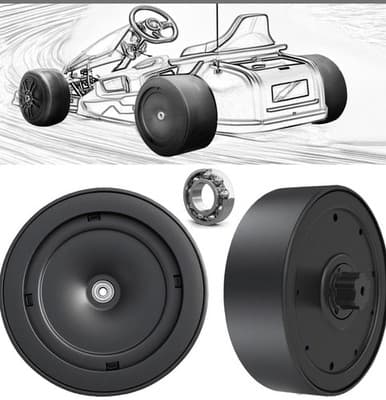 2 Pack 11''/28CM Nylon Larger Rear Tires for Power Wheels Electric 11" tires - Image 1