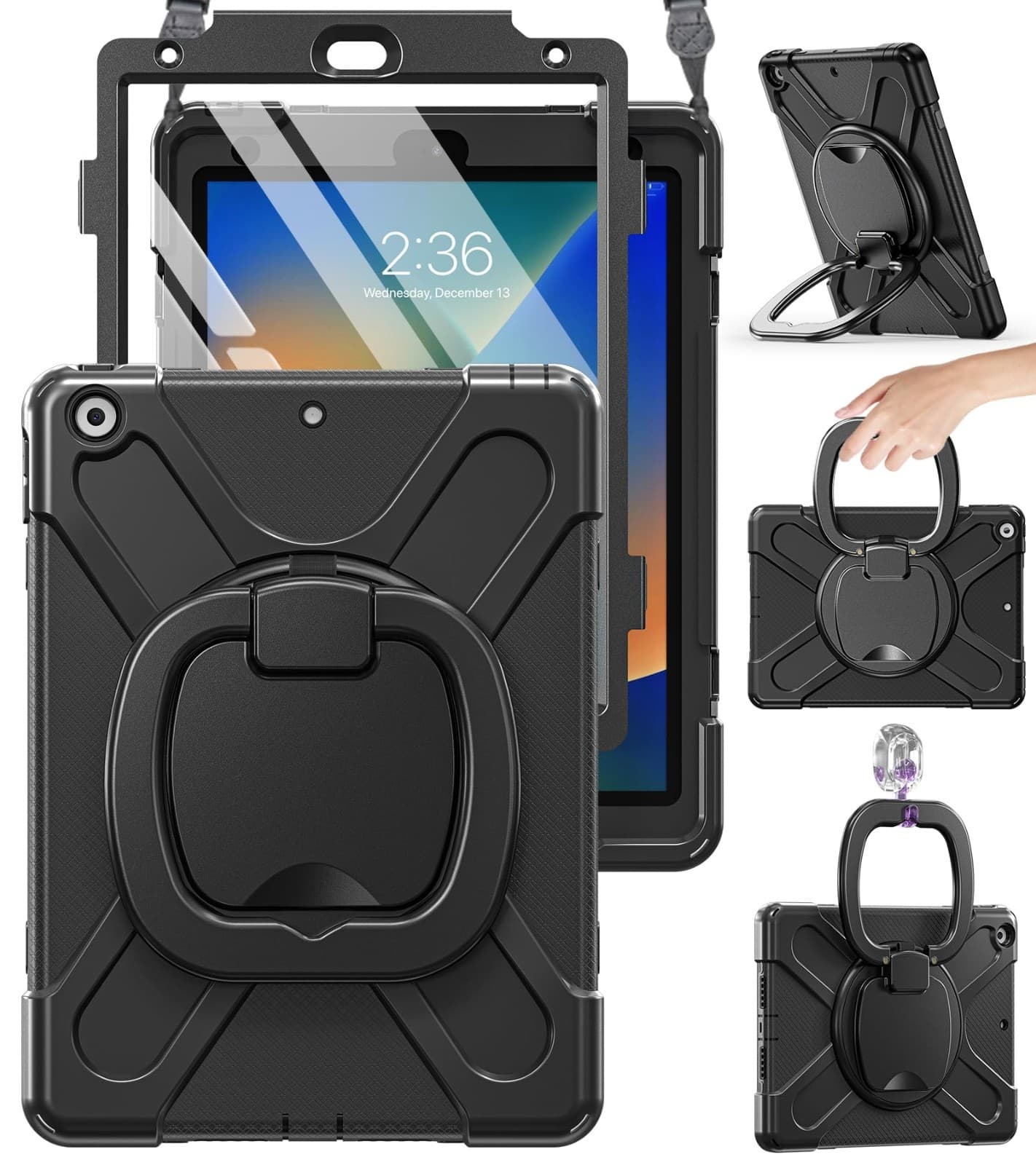 BRAECN Case for 10.2 Inch 9th/8th/7th Generation, Heavy Duty Silicone Case with - Image 1