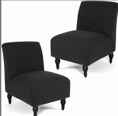 Liykimt Armless Accent Chair Cover Slipcover,Slipper Chair Stretch Spandex Re... - Image 1