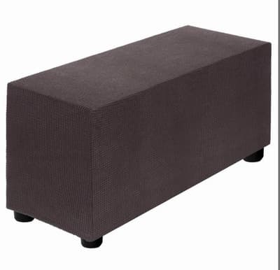Stretch Ottoman Cover Rectangular Fit Length 33"-40", Medium - Image 1