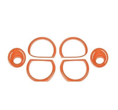 Car Headlight And Fog Light Decoration Cover Frame Set For Dodge Challenger 15+ - Image 1