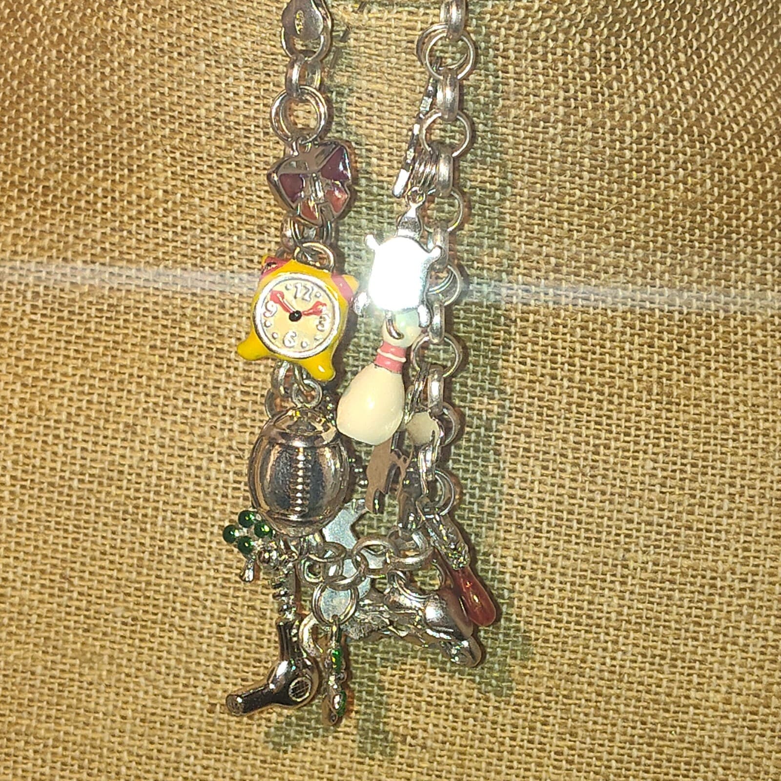 Vintage Sterling Christmas & misc. Theme Charm Bracelet #3 - Image 1