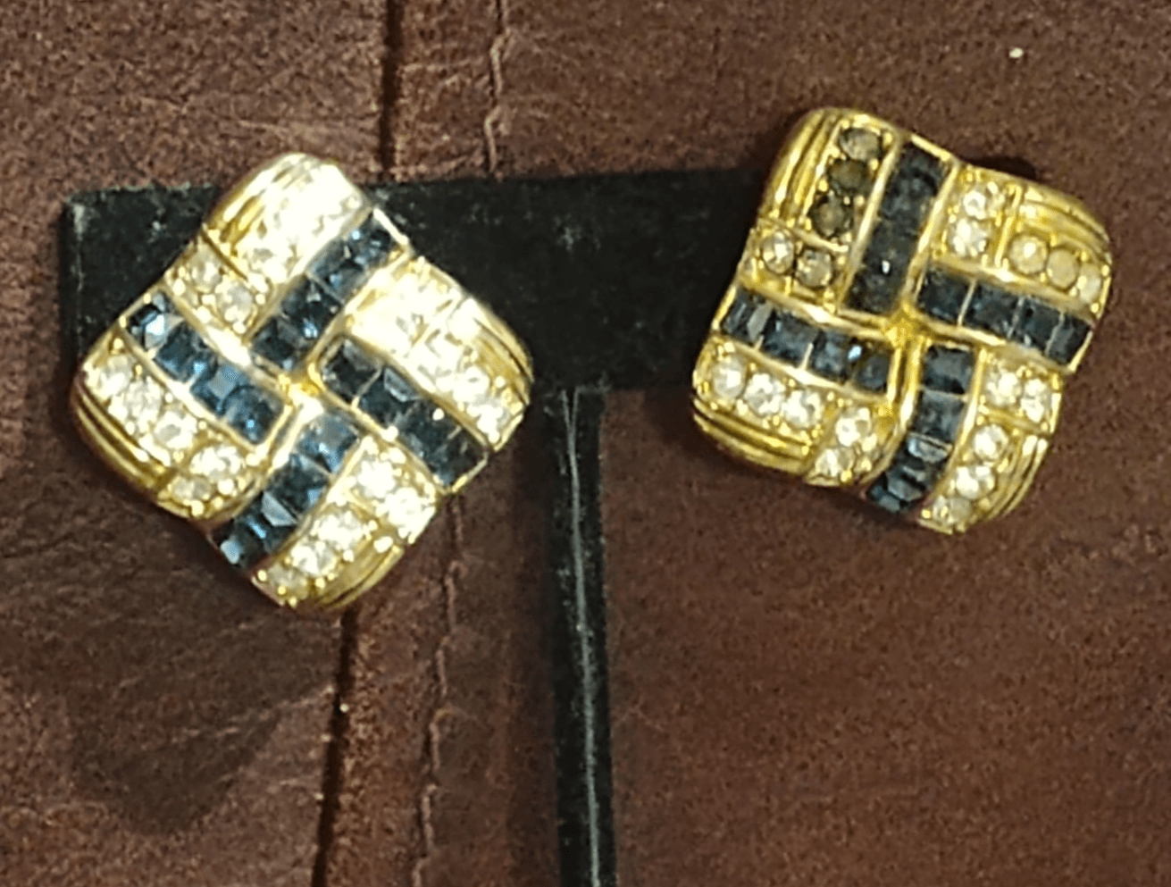 Nolan Miller glamour collection Deco sapphire and diamond crystals