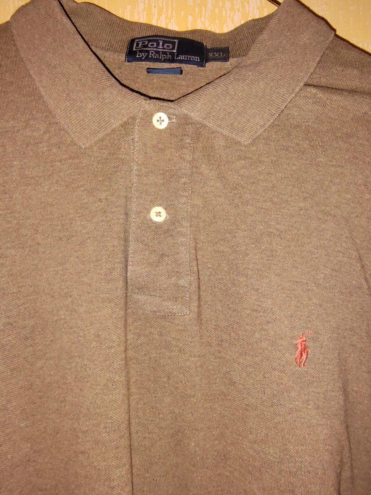 Polo Ralph Lauren Shirt Mens XXLBrown Long Sleeve Collared Pony Logo Autumn