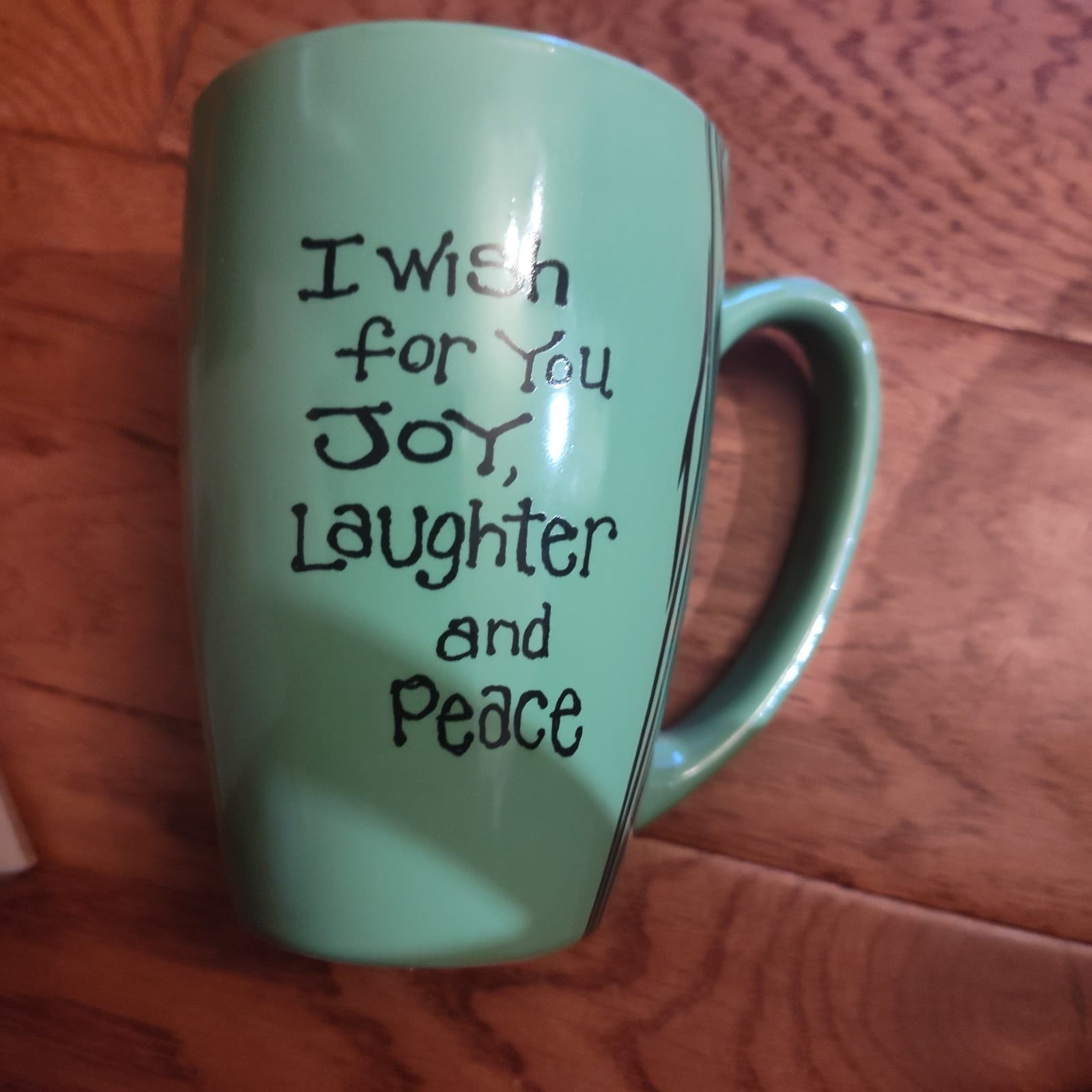 Luv that art joy,peace & laughter Latte mug
