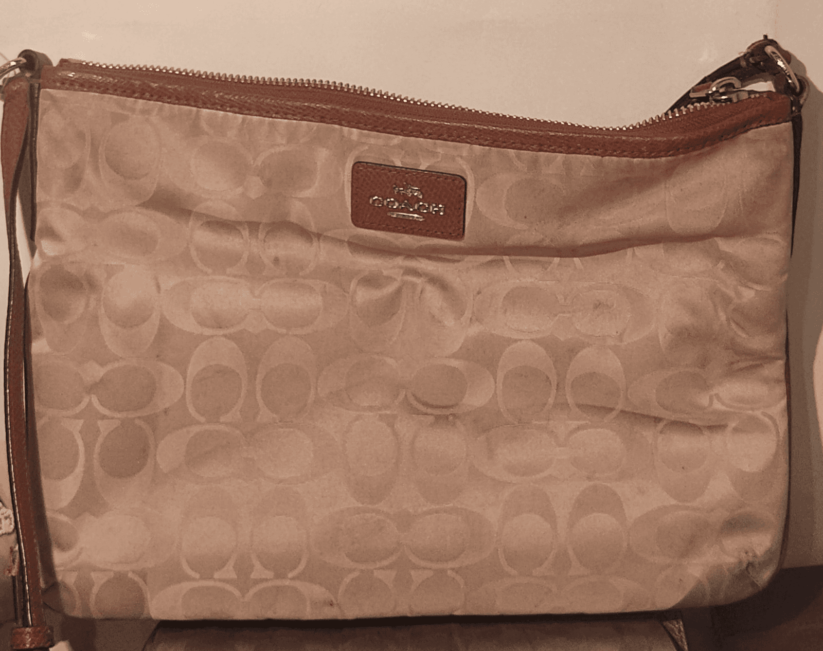 COACH Shoulder Bag Nylon Tan Ipad1 W 11¹ Total Pattern L1421 - Image 1