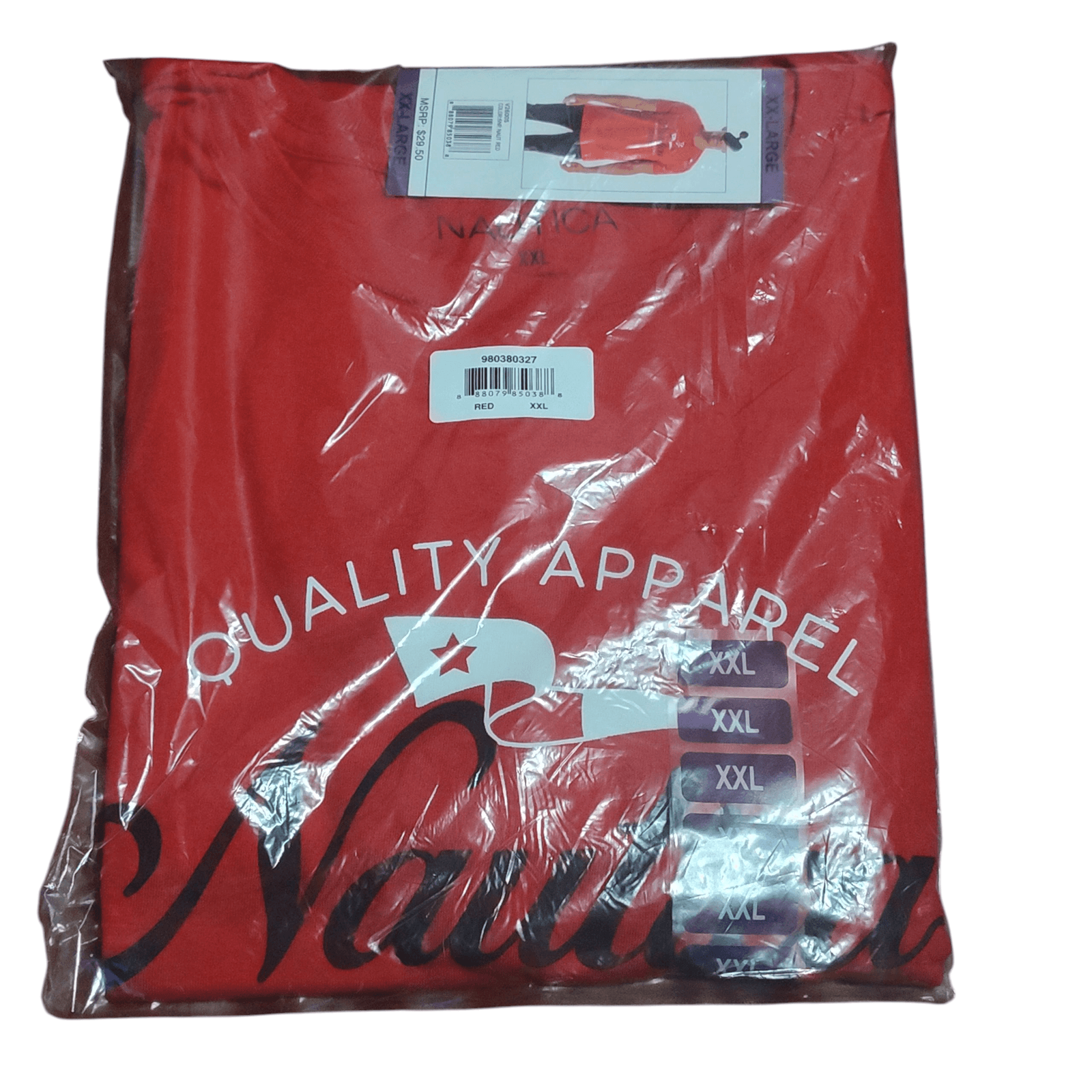 NWT Red Nautica Atlantic Sailing Club Short Sleeve Crew neck T shirt Boating - Image 1