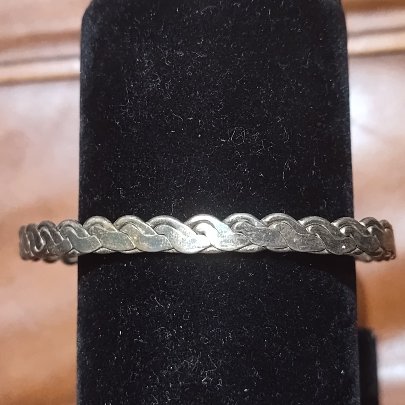 Old Sterling silver hand made bangle bracelet-Indian made or Mexico? - Image 1