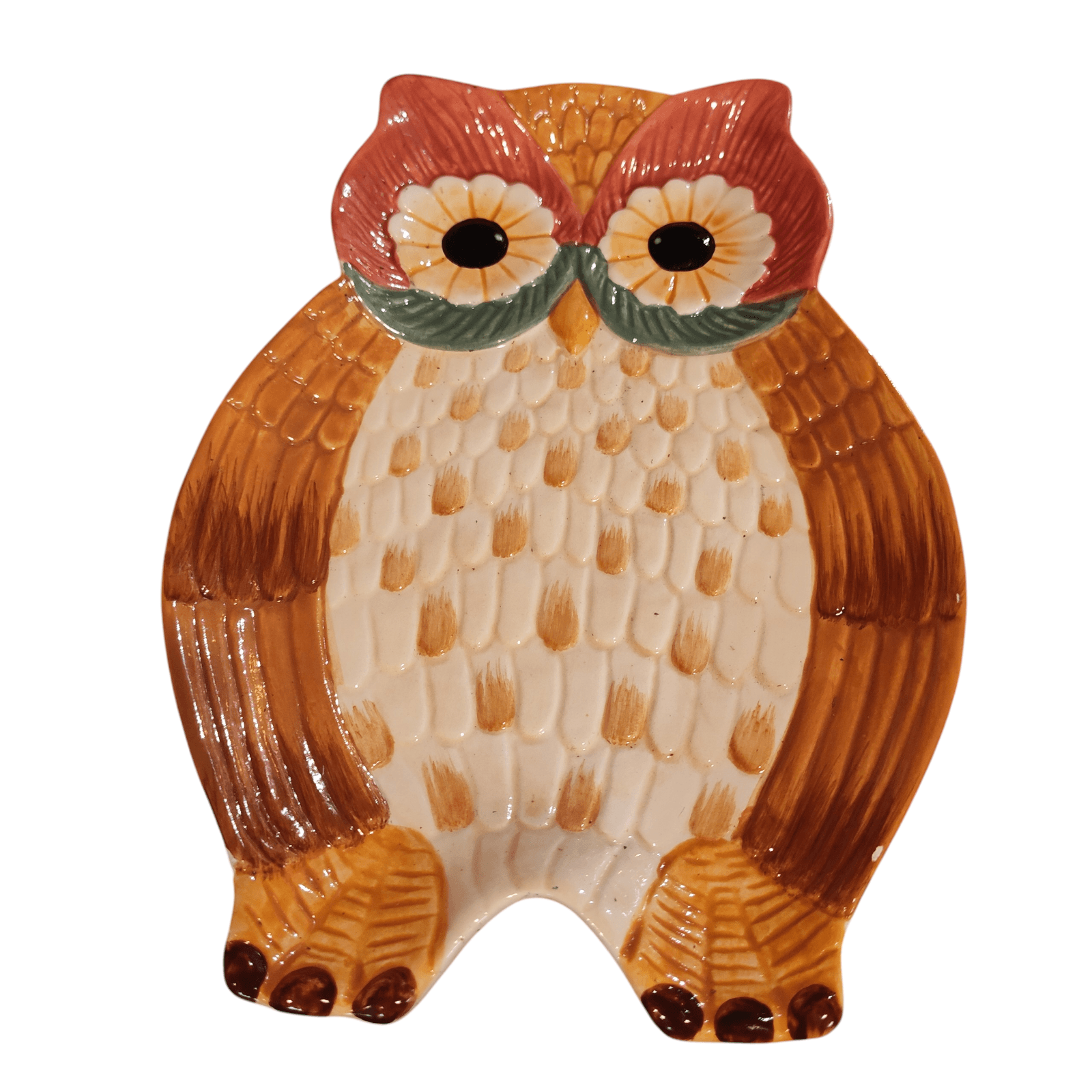 MCM Beautiful Harvest Falls bigeye owl plate