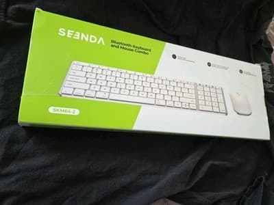 Seenda Wireless Bluetooth Keyboard Mouse Mac Multi-Device Rechargeable SKM64-2
