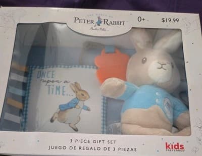 NIB Beatrix Potter PETER RABBIT 3 pc Gift Set Plush Rabbit, Teether, Book