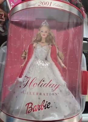 Vintage 2001 Holiday Celebration Barbie Doll NEW NIB Christmas Gift Collectible