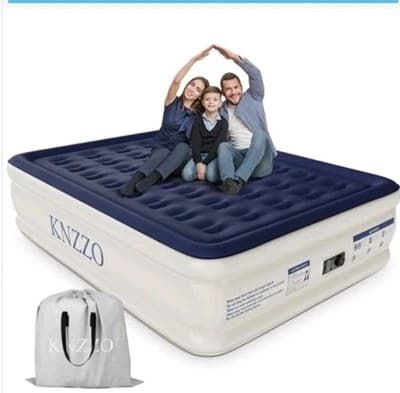 Air Mattress Queen with Built-in Pump, Blow Up Mattress with Soft Flocked Top...