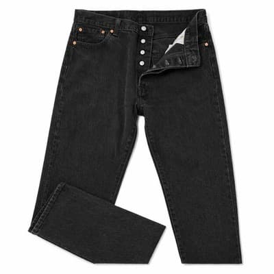 Levi’s 501 Original Fit Men’s Black Jeans W36 L32 Button Fly Straight Leg Denim