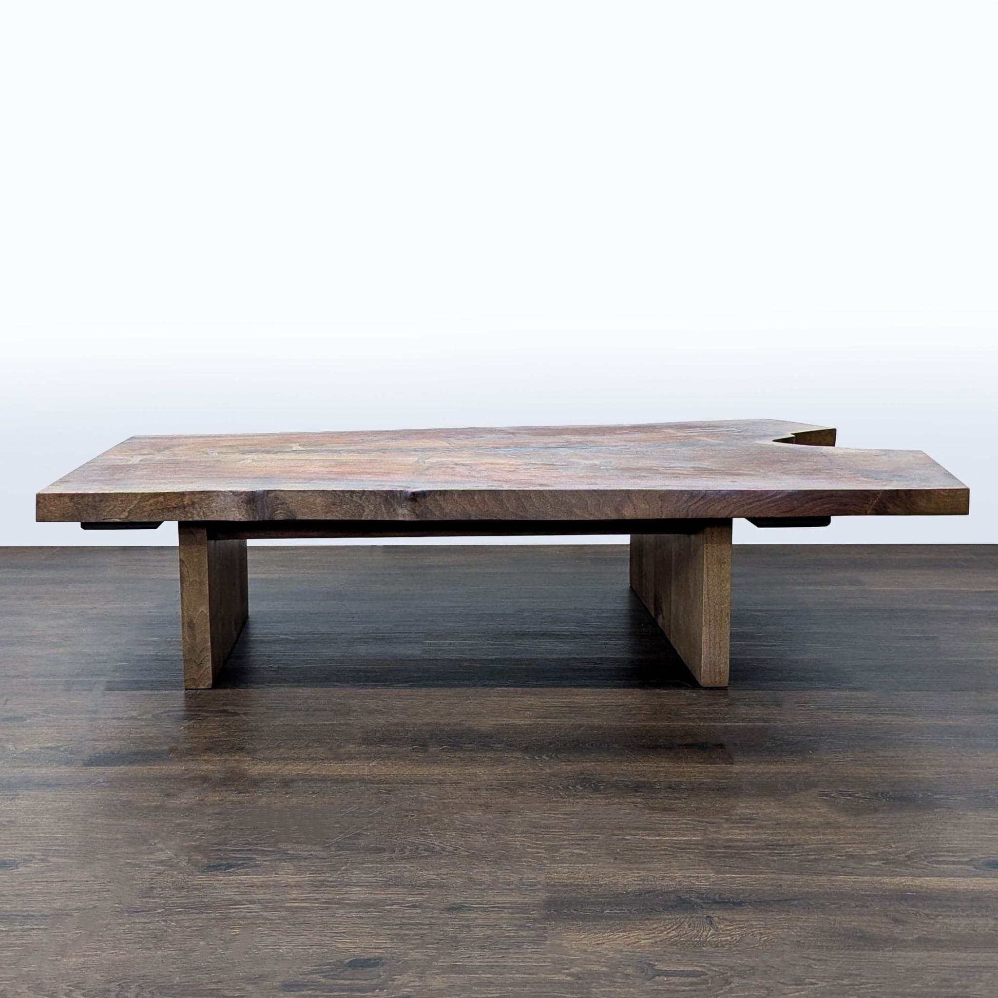 Hudson Furniture Single Walnut Slab Coffee Table - Image 1