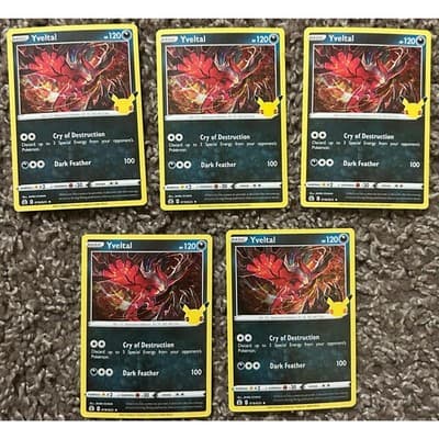 Yveltal Celebrations Pokemon #019/025 Holo Rare - Image 1