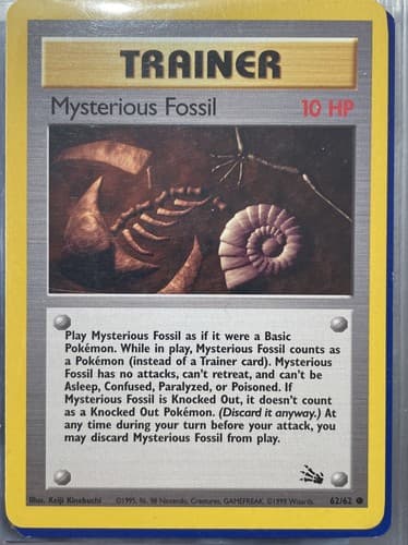 Pokémon TCG Mysterious Fossil Fossil 62/62 Regular Unlimited Common - Image 1