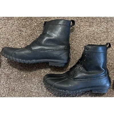 London Fog Collection Menâs Black Waterproof Seth Duck Boots Size 11 - Image 1
