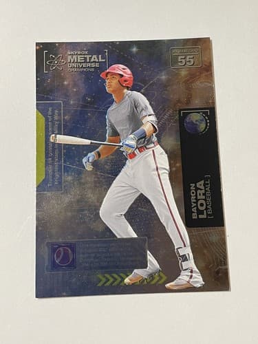 2021 Skybox Metal Universe Champions SPECTRUM Parallel #55 Bayron Lora RC - Image 1