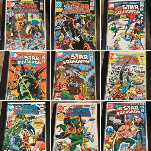 Lot Of 9 ALL-STAR SQUADRON #1, 3, 4 - 8, 11, 12 (1981 DC) - Image 1
