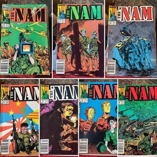 LOT OF 7 Nam #4, 5, 6, 7, 8, 9, 12 (1986 MARVEL) - Image 1