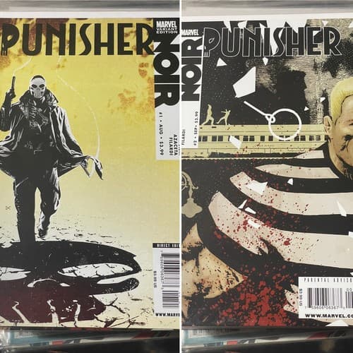 Lot Of 2 Punisher Noir #1 Variant & 2 (2009 Marvel) - Image 1