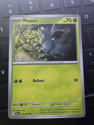 Pokémon TCG Pineco Scarlet & Violet - Paldea Evolved 004/091 Regular Common - Image 1
