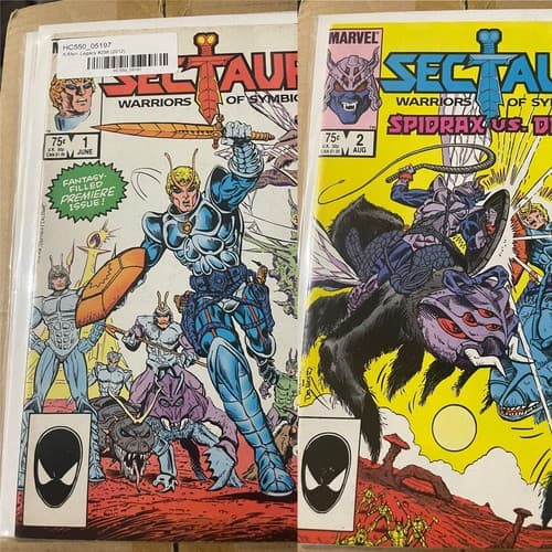 Lot Of 2 Sectaurs #1 & 2 (1985 Marvel) 1 KEY - Image 1