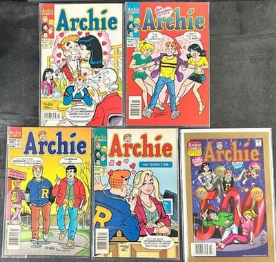 Archie Comic Book Lot 5 Issues 413 429 433 434 500 #500 Riverdale Veronica - Image 1